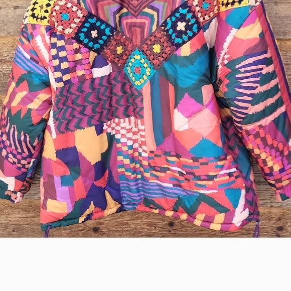 FARM Rio Colorful Patchwork Puffer Jacket - Picture 2 of 6